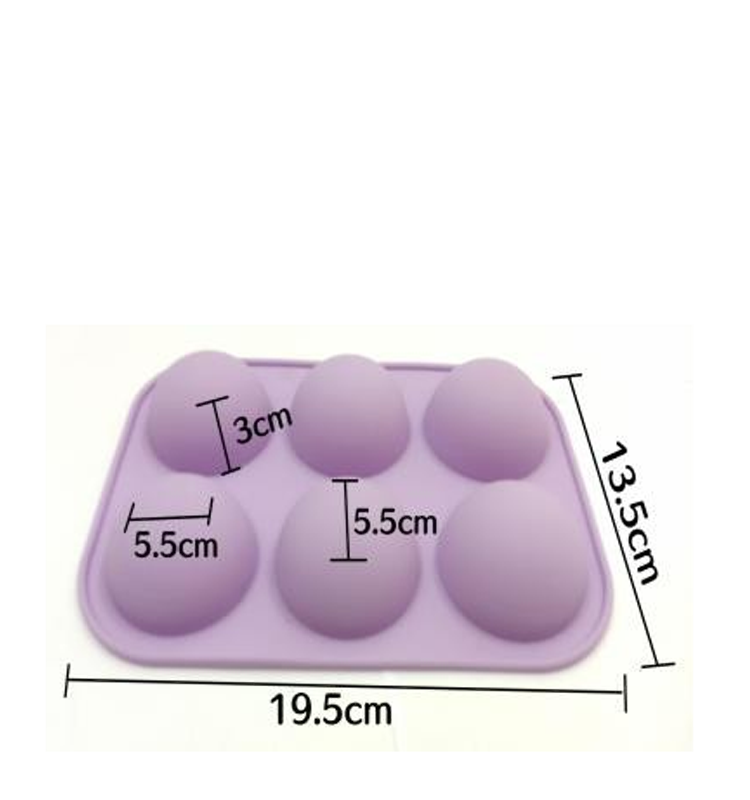 Six Holes Round Silicone Mold