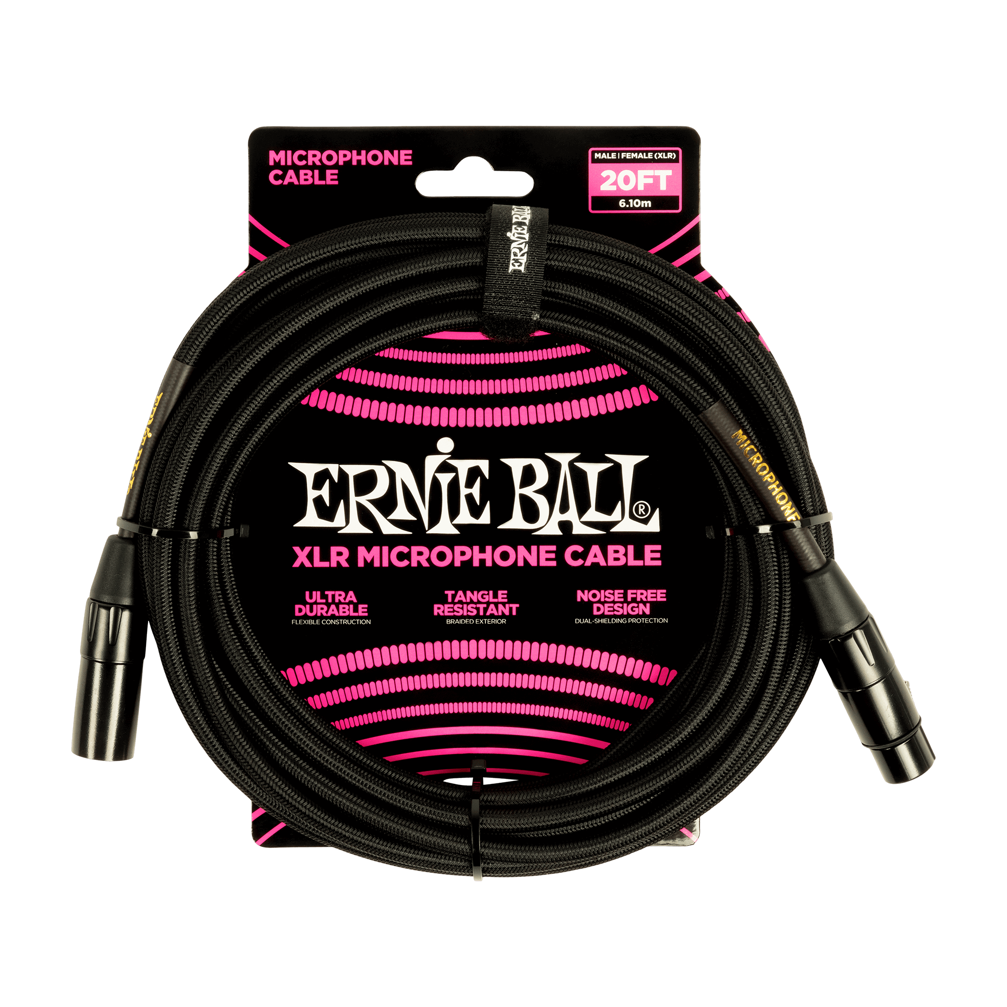 ERNIE BALL BRAIDED MIC CABLE 編織麥克風線 XLR(母)-XLR(公) ｜P06390(5Ft) / P06391(15Ft) / P06392(20Ft)