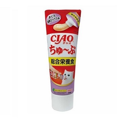 CIAO 唧唧超奴 吞拿魚+海鮮醬(綜合營養食)80g【$50 X 2 支】【可混合其他口味】