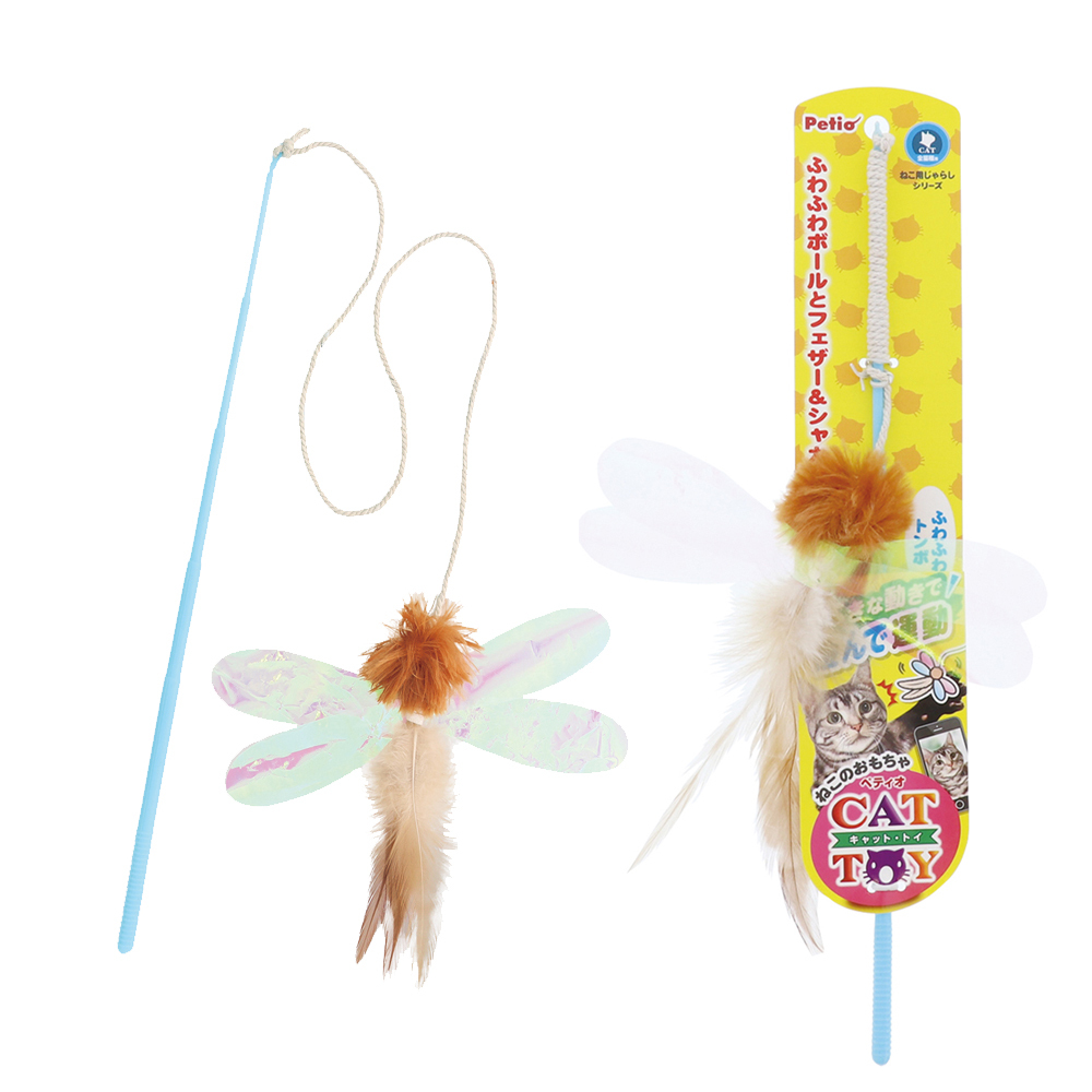 Petio 蓬鬆蜻蜓貓棒玩具