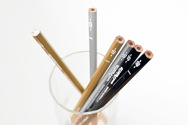 三菱UNI palette 鉛筆 金、銀、黑混搭組