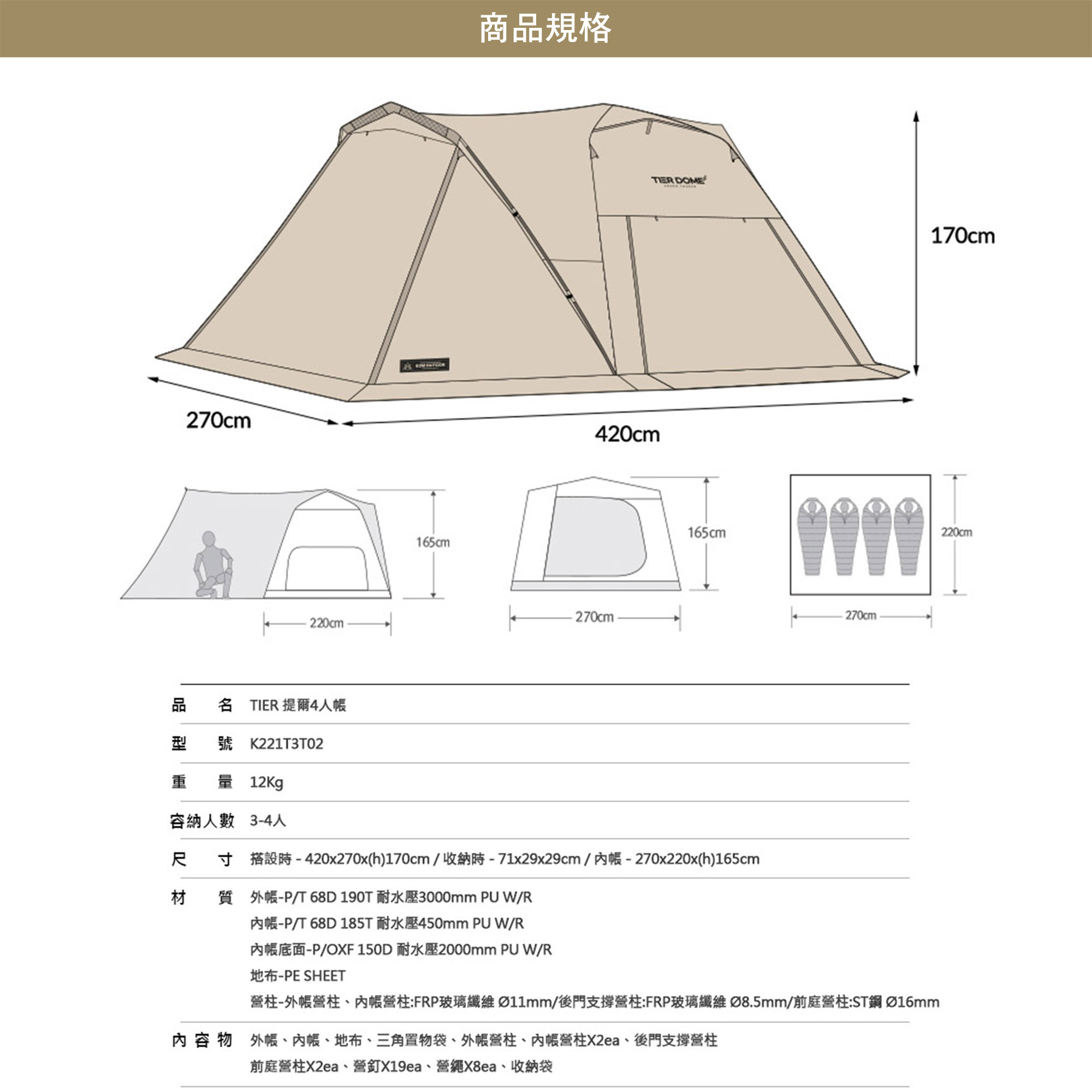 【KZM】 TIER 提爾四人帳