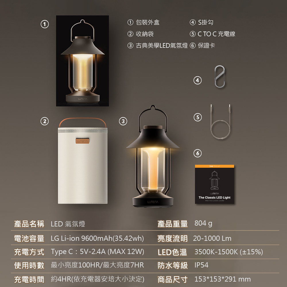 【N9 LUMENA】古典美學LED氣氛燈