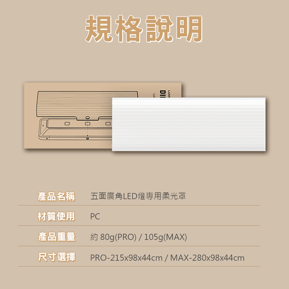 N9 LUMENA PRO 五面廣角行動電源LED燈專用柔光罩