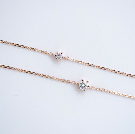 18K 6 Prong Solitaire Diamond Bracelet