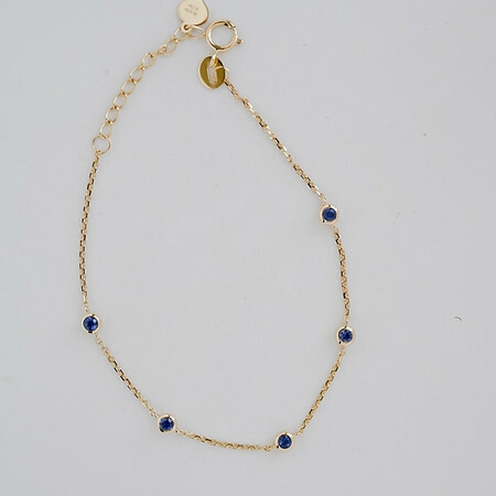 18K Blue Sapphire Bracelet