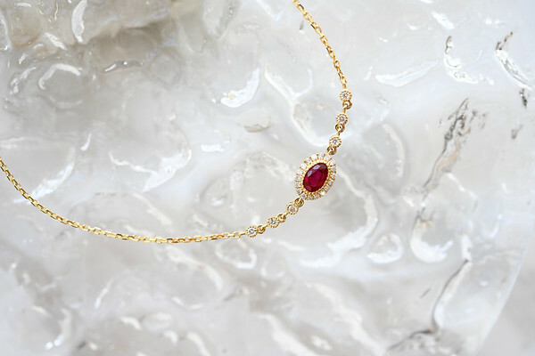 18K Ruby and White Diamond Bracelet