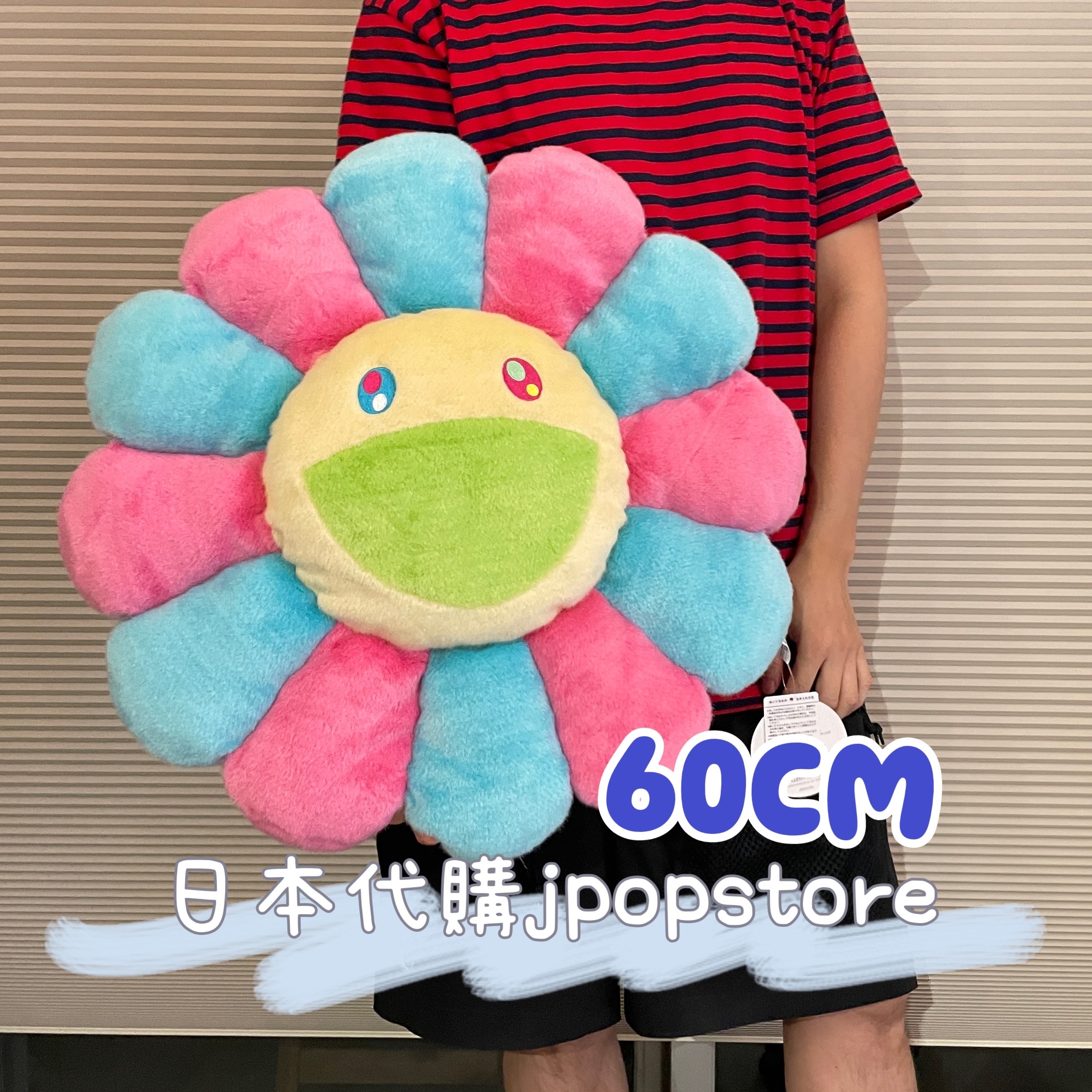 村上隆 花花cushion 60CM粉紅 粉藍
