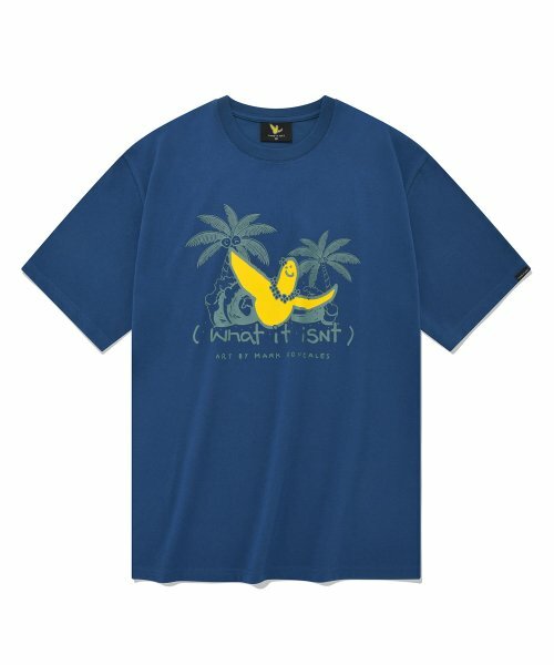 Mark Gonzales  ICY 棉質 夏威夷 短袖 T恤 藍色