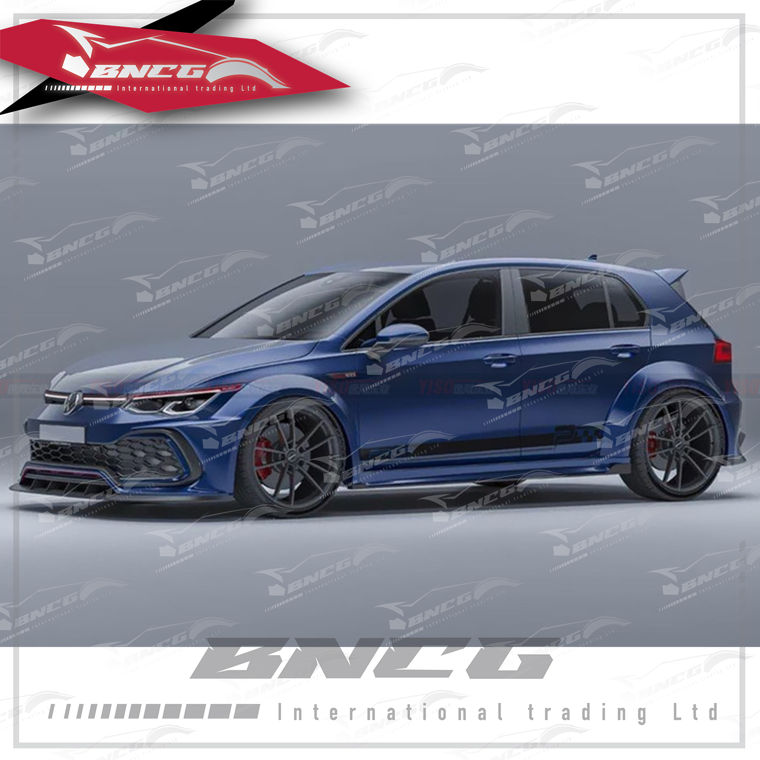 福斯 Volkswagen Golf 8 GTI 乾碳纖維 Prior Design寬體 前後保桿 前後導流 爆龜 尾翼