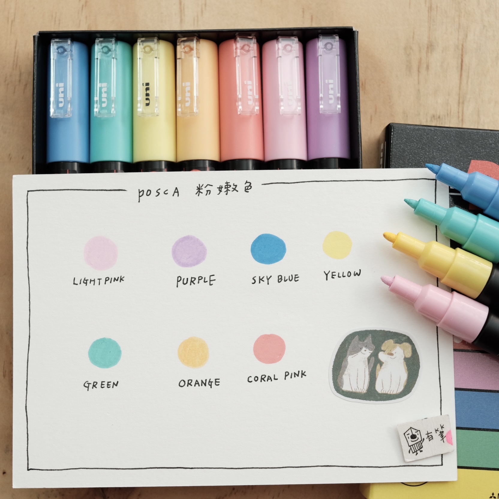 單枝 POSCA 粉嫩色 水性麥克筆 異材質可用｜Uni  日本