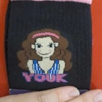 [S] YSW SOCKS,BLACK/PINK, 8809190118036 (FINAL SALES) (SYW27)