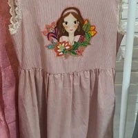 [S] YSW LOGO FLOWER STRIPE DRESS,PINK/WHITE, D2505RLOP06S [FINAL SALE] (SYW40)