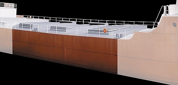 Sylvan 10502 HO scale Great Lakes Ore Boat Center hull and deck only