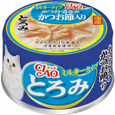 [$216限時優惠]日本CIAO 貓罐 - 白湯鰹魚+鰹魚片+雞肉味 80G , A-113 (原箱24罐)