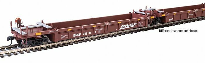 Walthers 910-55642 HO規 BNSF Railway 車號 238181 A-E 40呎 板車.5輛