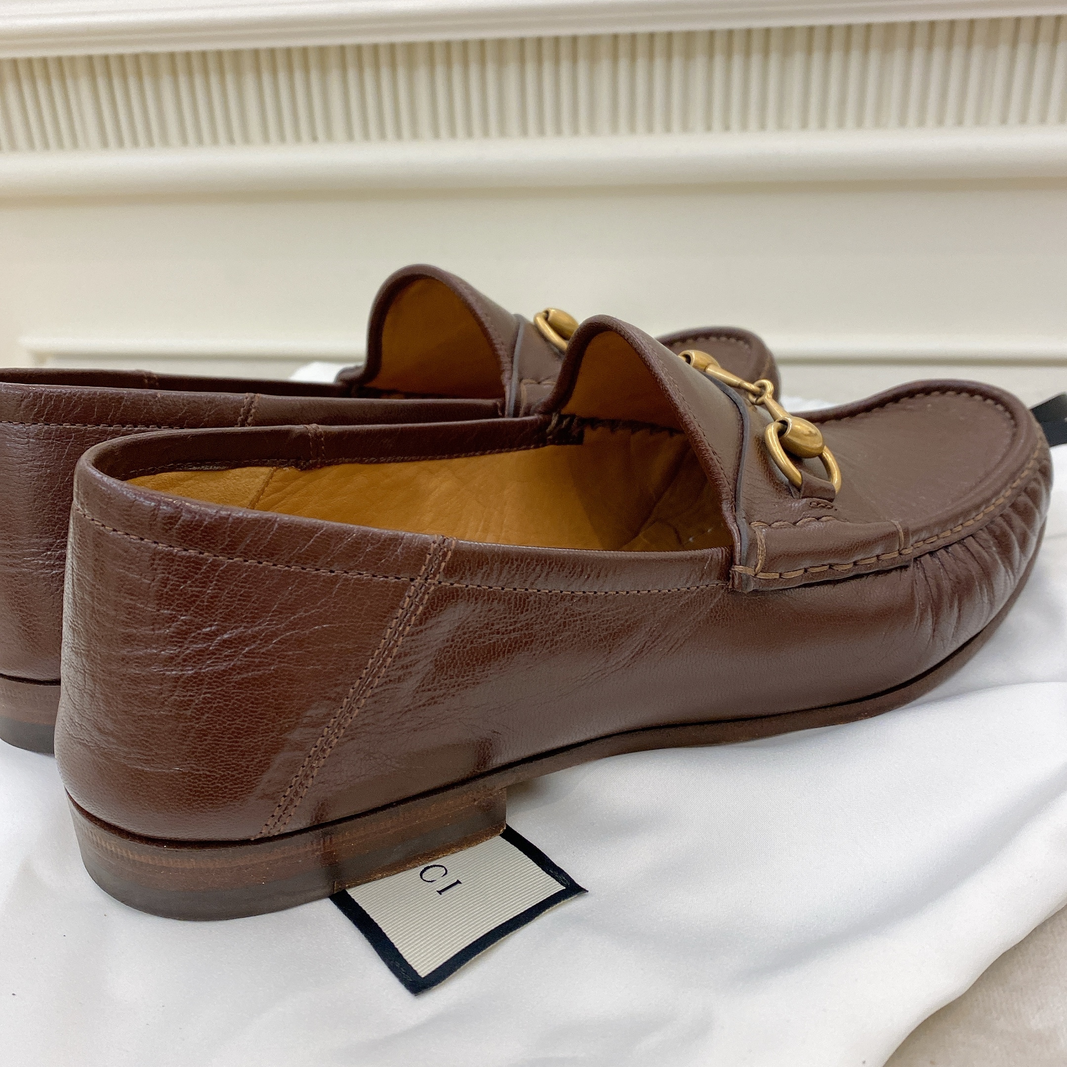 Gucci Donnie Horsebit Brown Leather Loafer