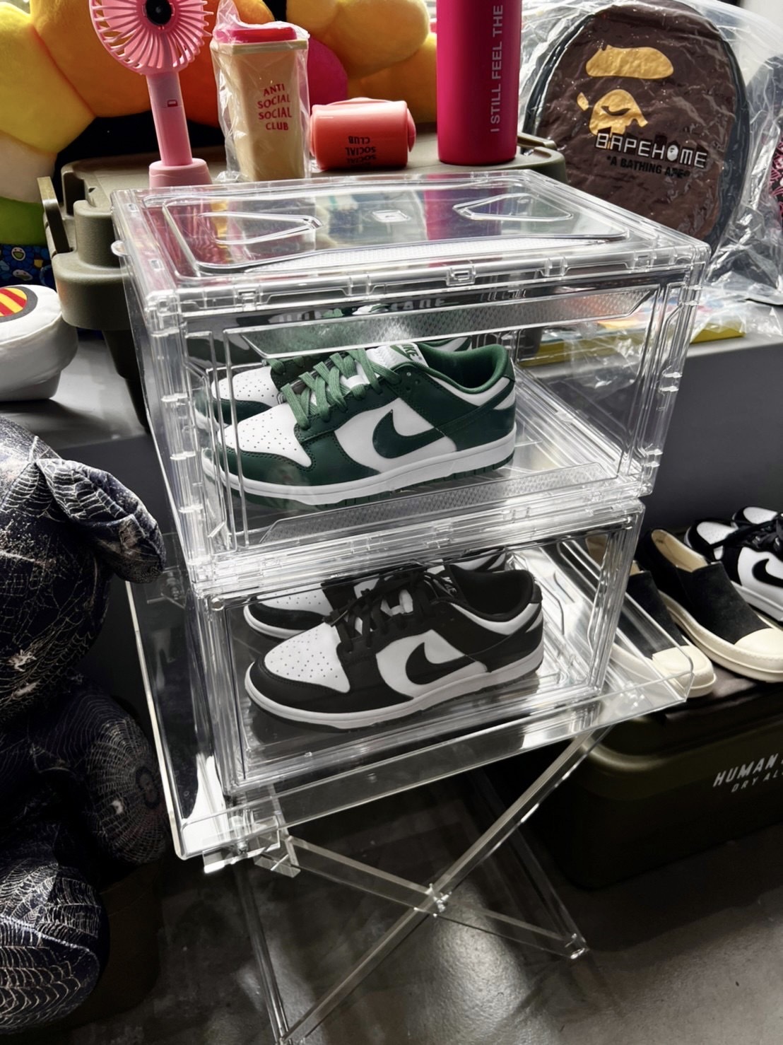 現貨 磁吸 側開/正開 透明 球鞋 鞋盒 收納盒 展示盒