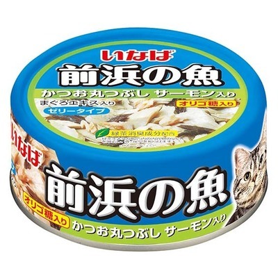 INABA 前浜の魚 - 鰹魚原條拆肉+三文魚 115g , IWF-145 (原箱24罐)