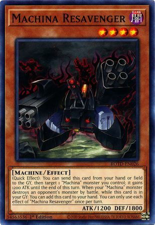 Carta Yu-Gi-Oh! Machina Resavenger - LDS1-EN119, Ultra Rara, 1ª Edición, Legendary Duelists: Season 1