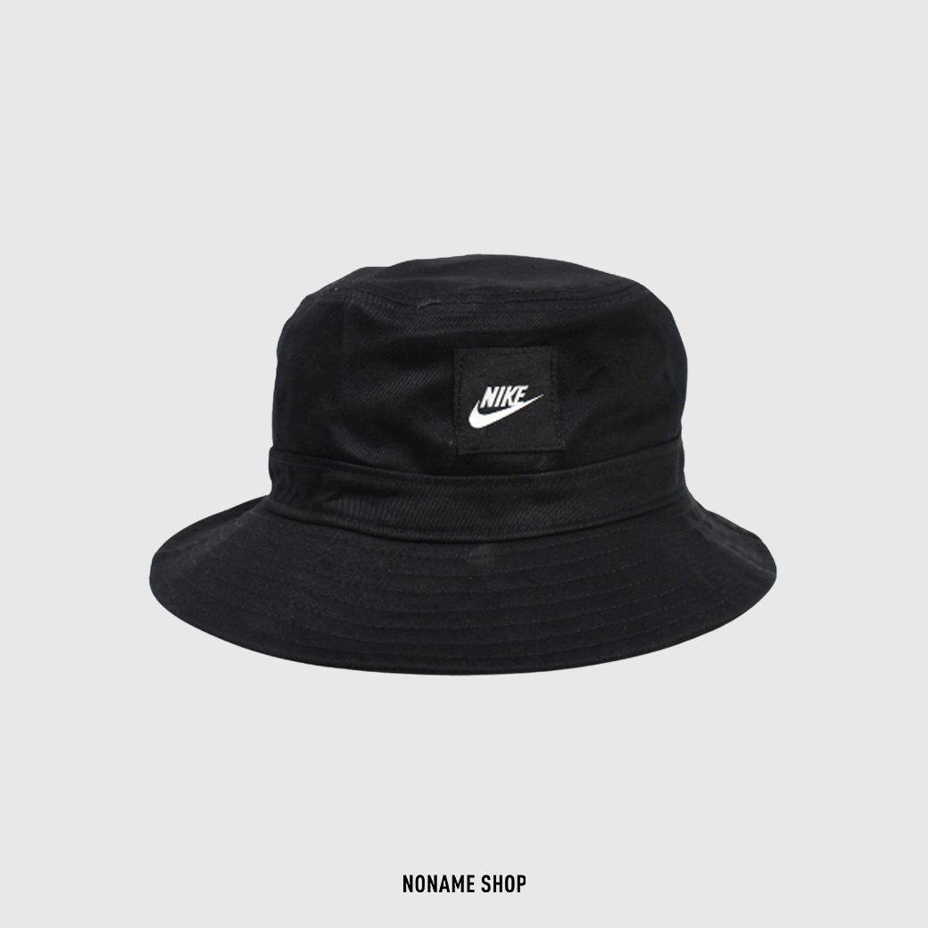 NIKE Sportswear LOGO 大童 女生可戴 漁夫帽 黑色