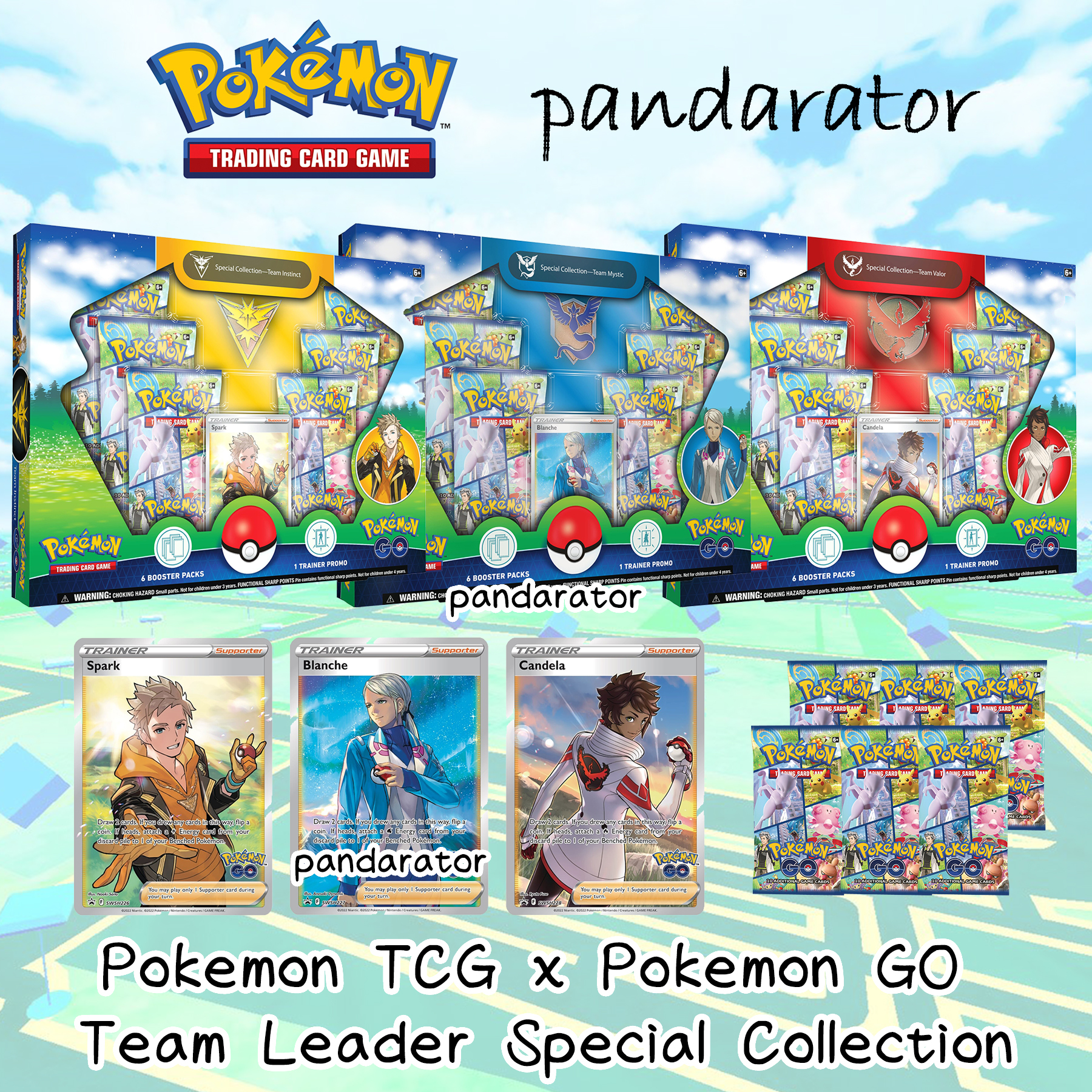 Pokemon GO Team Leader Special Collection (Set of 3) Pokemon GO Team Leader Special Collection (Set of 3)