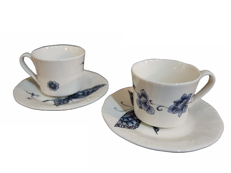 T14-青花咖啡杯盤(2入)