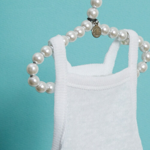 Louisdog 白色紗裙細肩帶背心