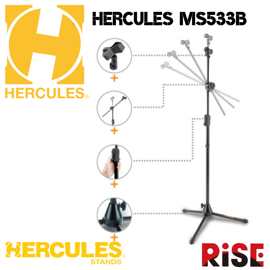 Hercules 海克力斯 MS533B 麥克風架 直斜兩用 (快速伸縮桿/快拆麥克風夾)