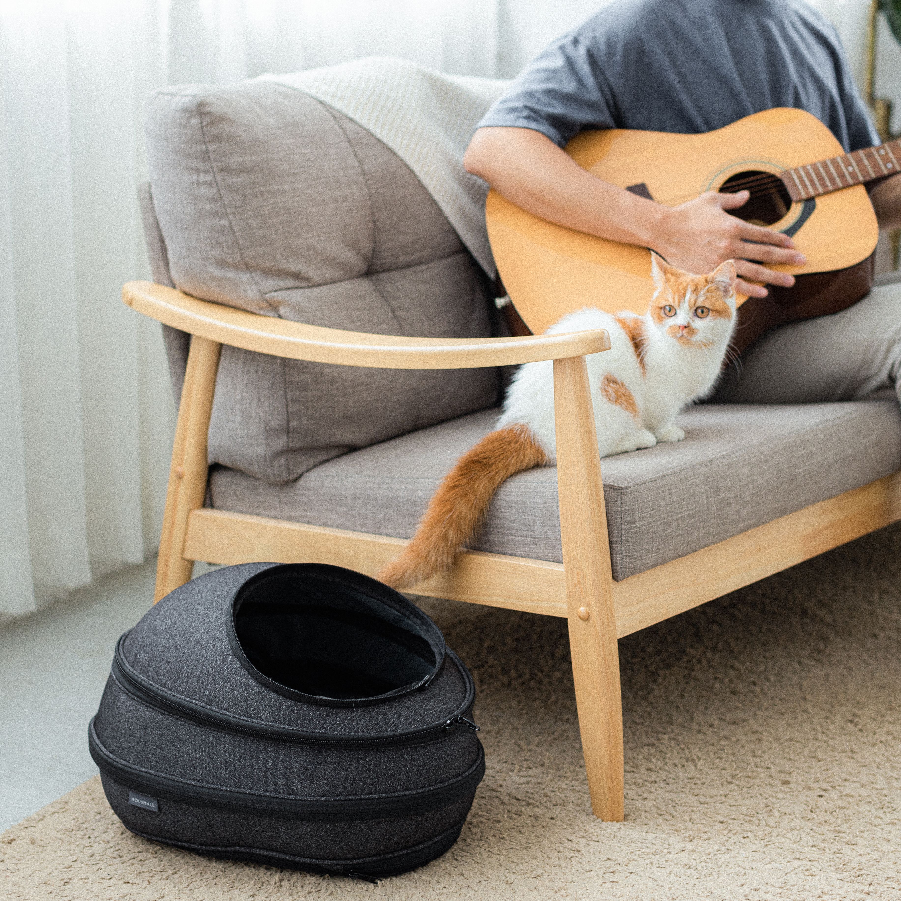 貓咪外出包｜小宅包｜貓蛋｜沈穩深灰 - housmall