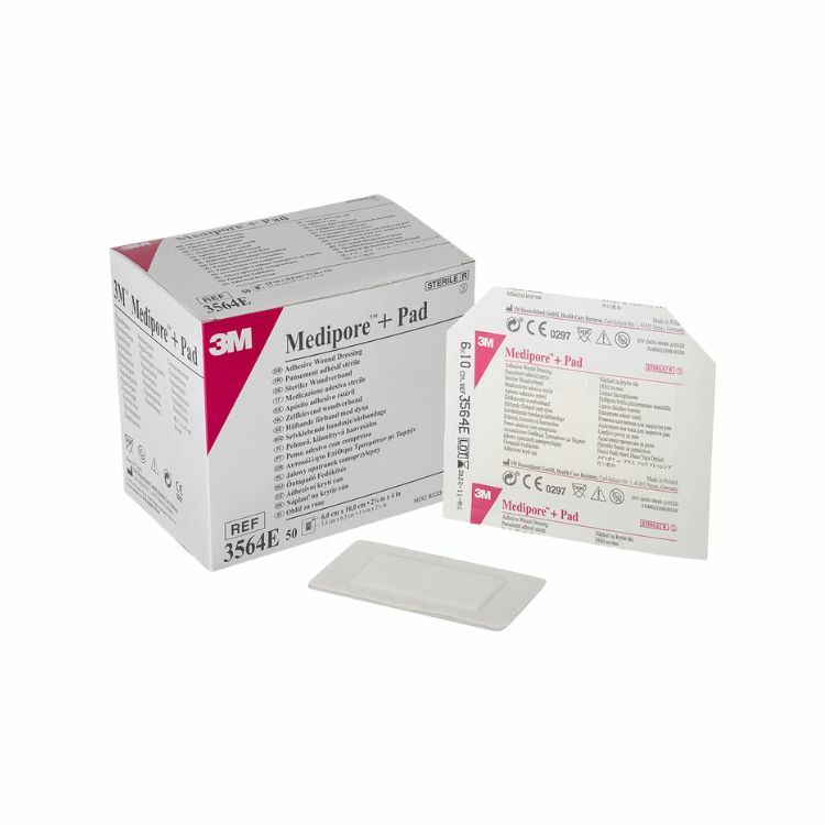 3M - Medipore + Pad 3564E 柔軟布質傷口敷料 (6 x 10cm) | (原盒50片)