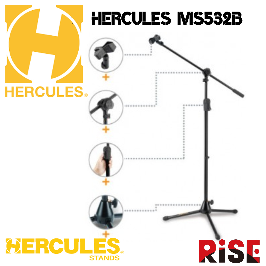 Hercules 海克力斯 MS532B 麥克風架 (快速伸縮桿/快拆麥克風夾)
