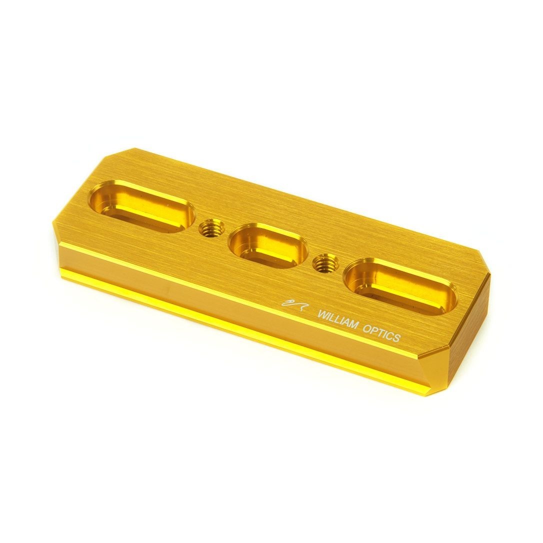 William Optics Dual-Sided Vixen/Arca Swiss 110mm (4.3") Dovetail Plate - Gold # M-PRC110GD