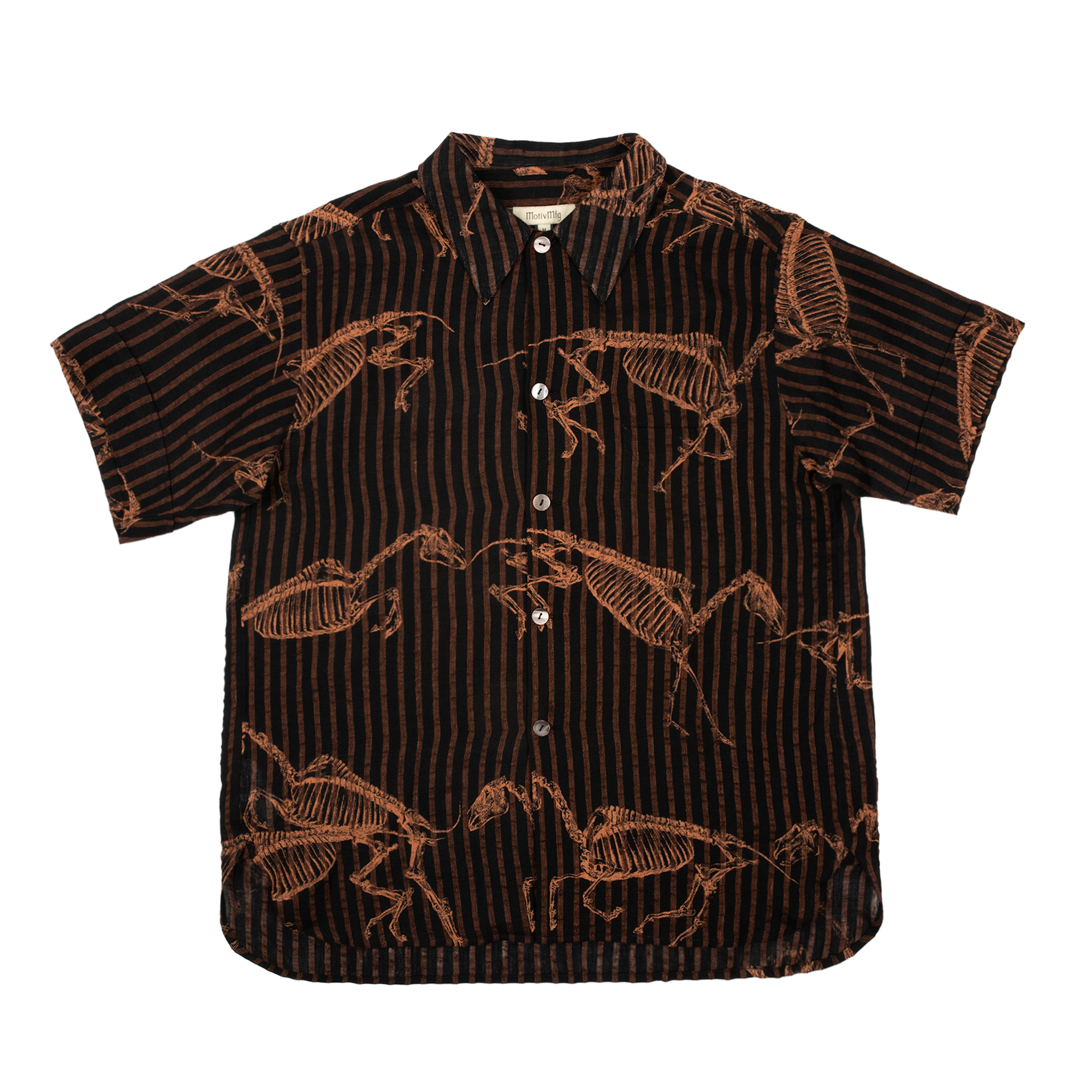 MotivMfg Arrow Collar Shirt (Ochre on Black)