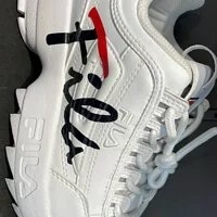[S] FILA DISRUPTOR 2 SCRIPT UNISEX SNEAKERS, WHITE, 1FM00863-121 (SFL47)