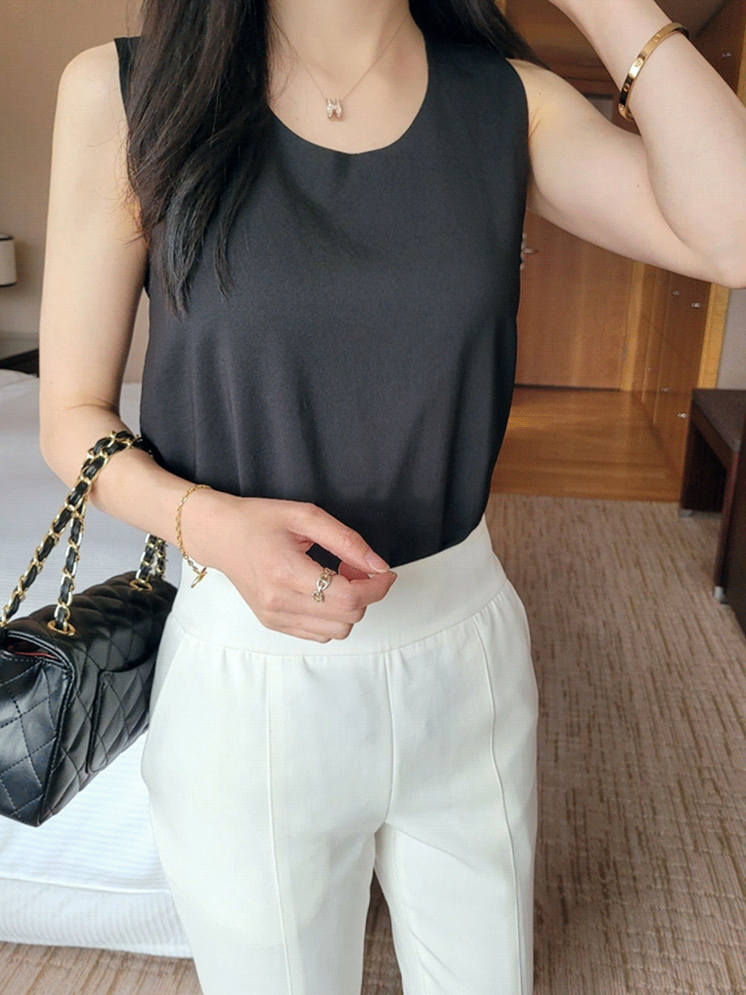 簡約寬肩帶背心 [ 3色 / Free,L ]