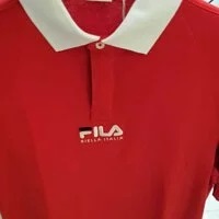 [S] FILA VIELLA ITALY LOGO POLO SHORT SLEEVE T-SHIRT,DARKRED, FS2TSB2103X-DRD (SFL52)