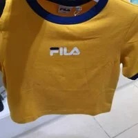 [S] FILA LINEAR LOGO CROP SHORT SLEEVE TEE, YELLOW, FS2RSC2152F-YEW (SFL55)