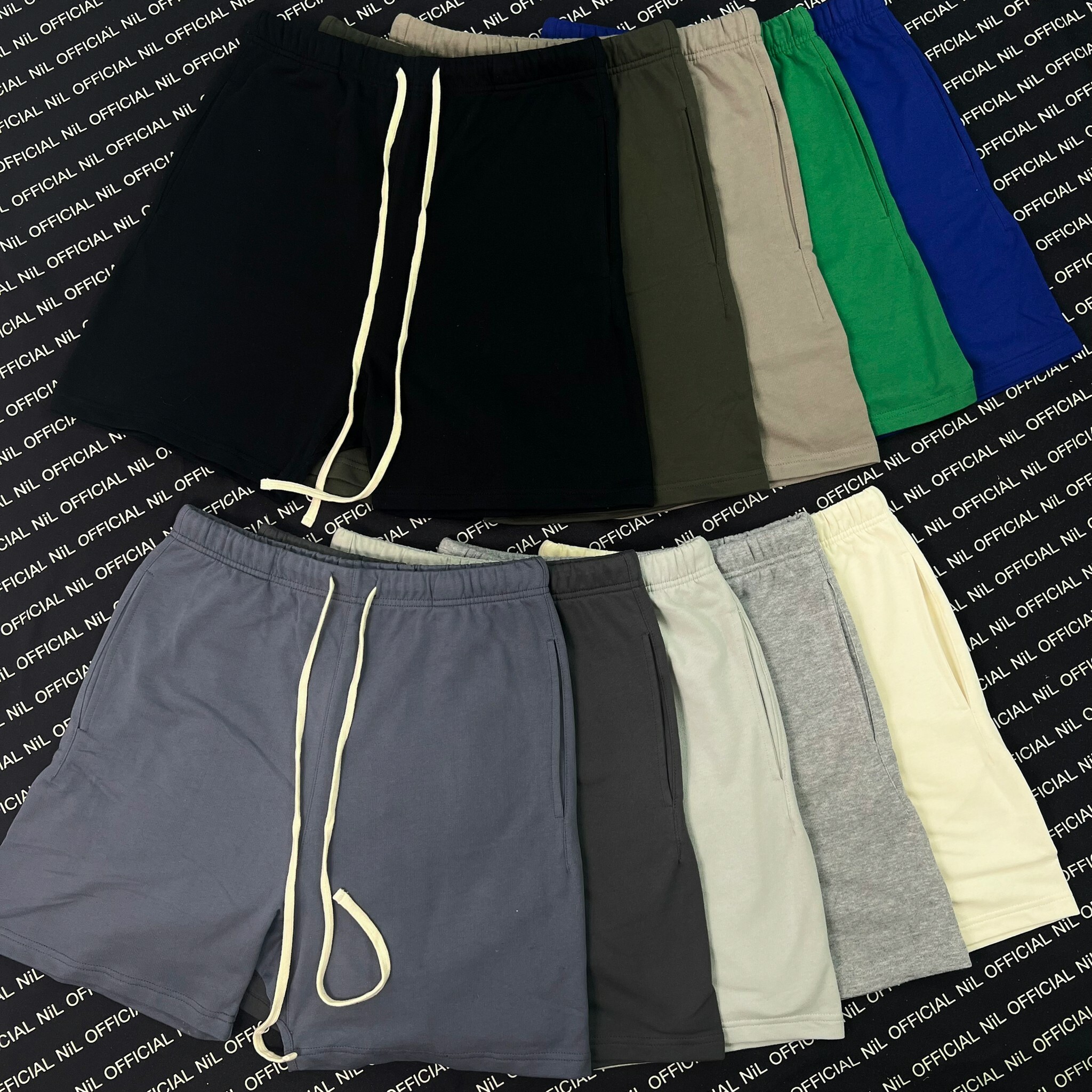 韓國製 RDC STUDIOS 新款配色 高質量棉短褲 長抽繩 低檔 短褲 寬鬆 米白抽繩 FOG RO