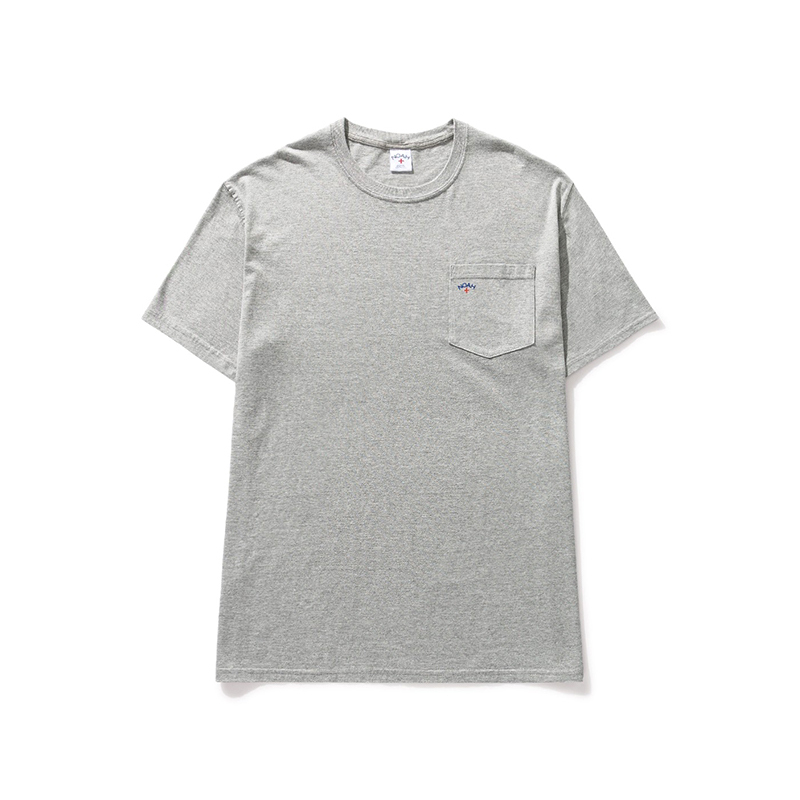 NOAH 口袋LOGO短袖 短T 灰 男女款 NOAH-02 [台灣現貨]
