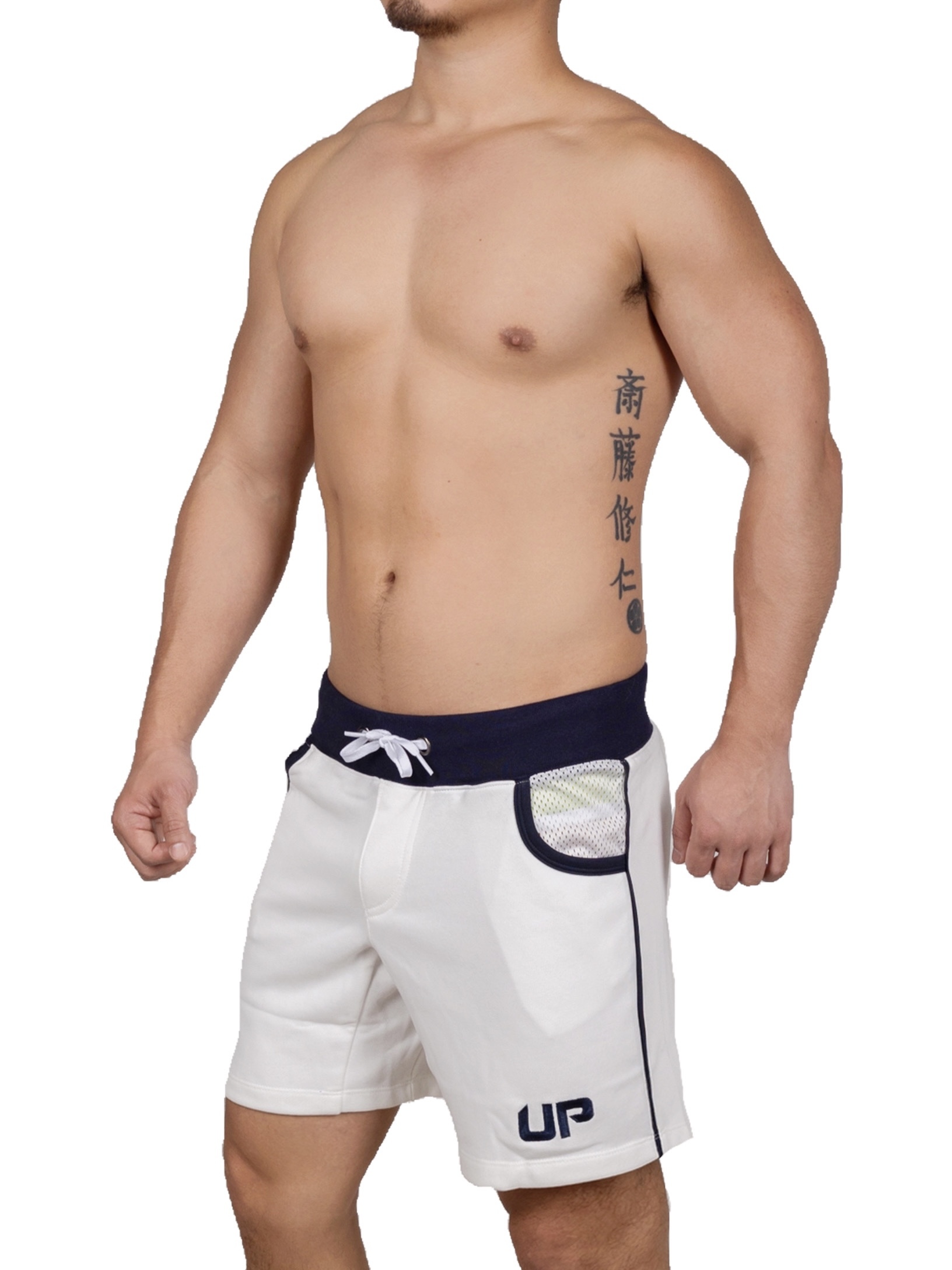 Cotton Sweat Shorts 純棉運動褲 白/大學藍