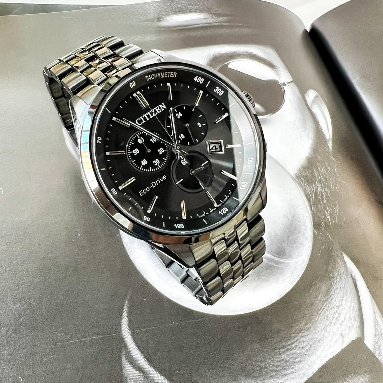 【CITIZEN 星辰】時尚三眼碼錶計時光動能腕錶 AT2145-86E 42mm  現代鐘錶