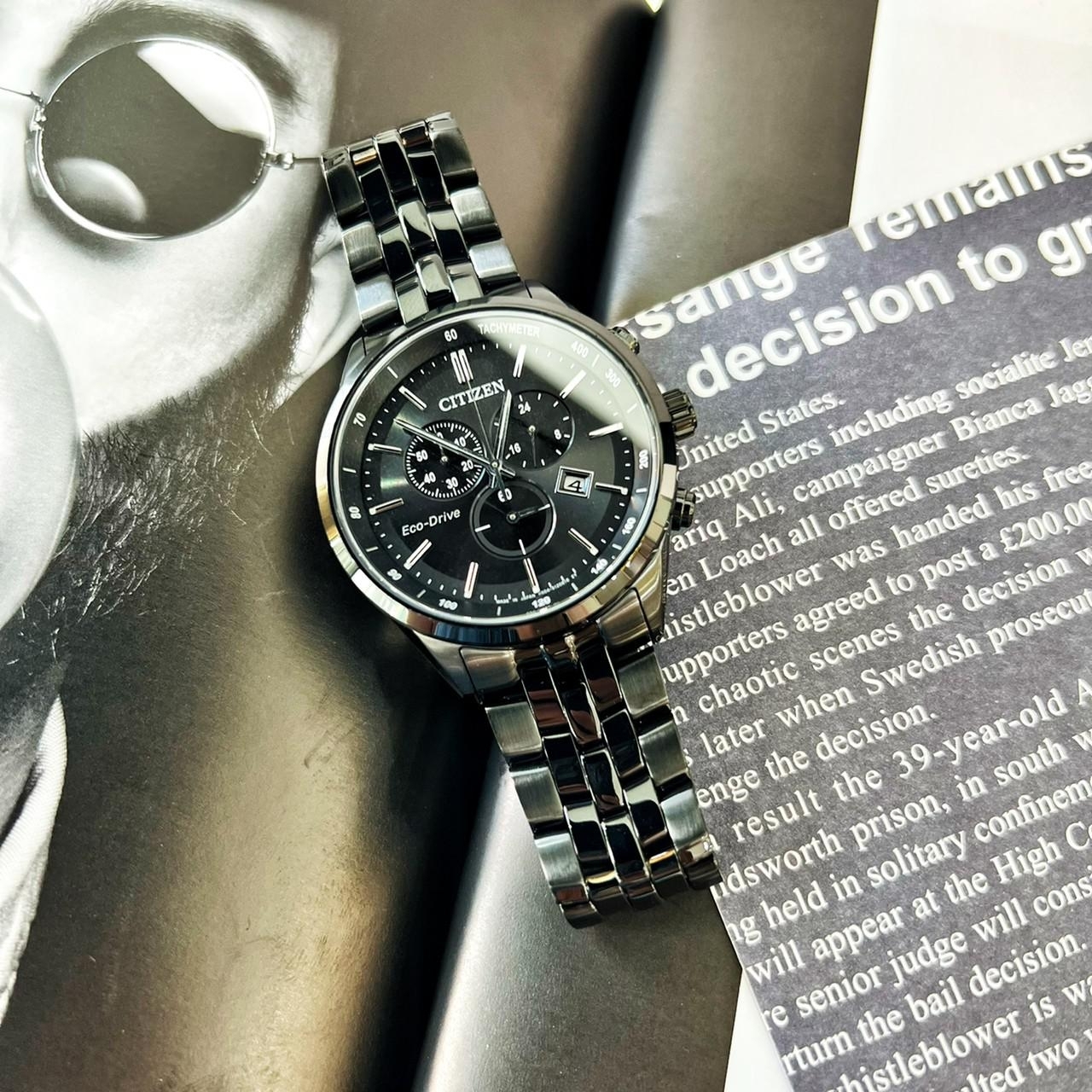 【CITIZEN 星辰】時尚三眼碼錶計時光動能腕錶 AT2145-86E 42mm  現代鐘錶