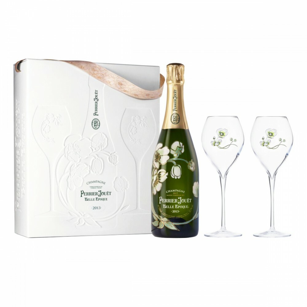 Perrier Jouet Belle Epoque 2014 & Flutes Champagne Gift Set 巴黎之花花樣年華白中白香檳禮盒連杯