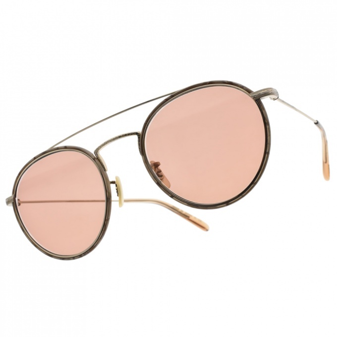 【OLIVER PEOPLES】ELLICE 5035P0 雙槓復古雕花飛官框太陽眼鏡