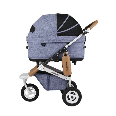 日本AirBuggy Dome3 Large 高級寵物手推車 20kg - 灰藍牛仔布 Melange Denim