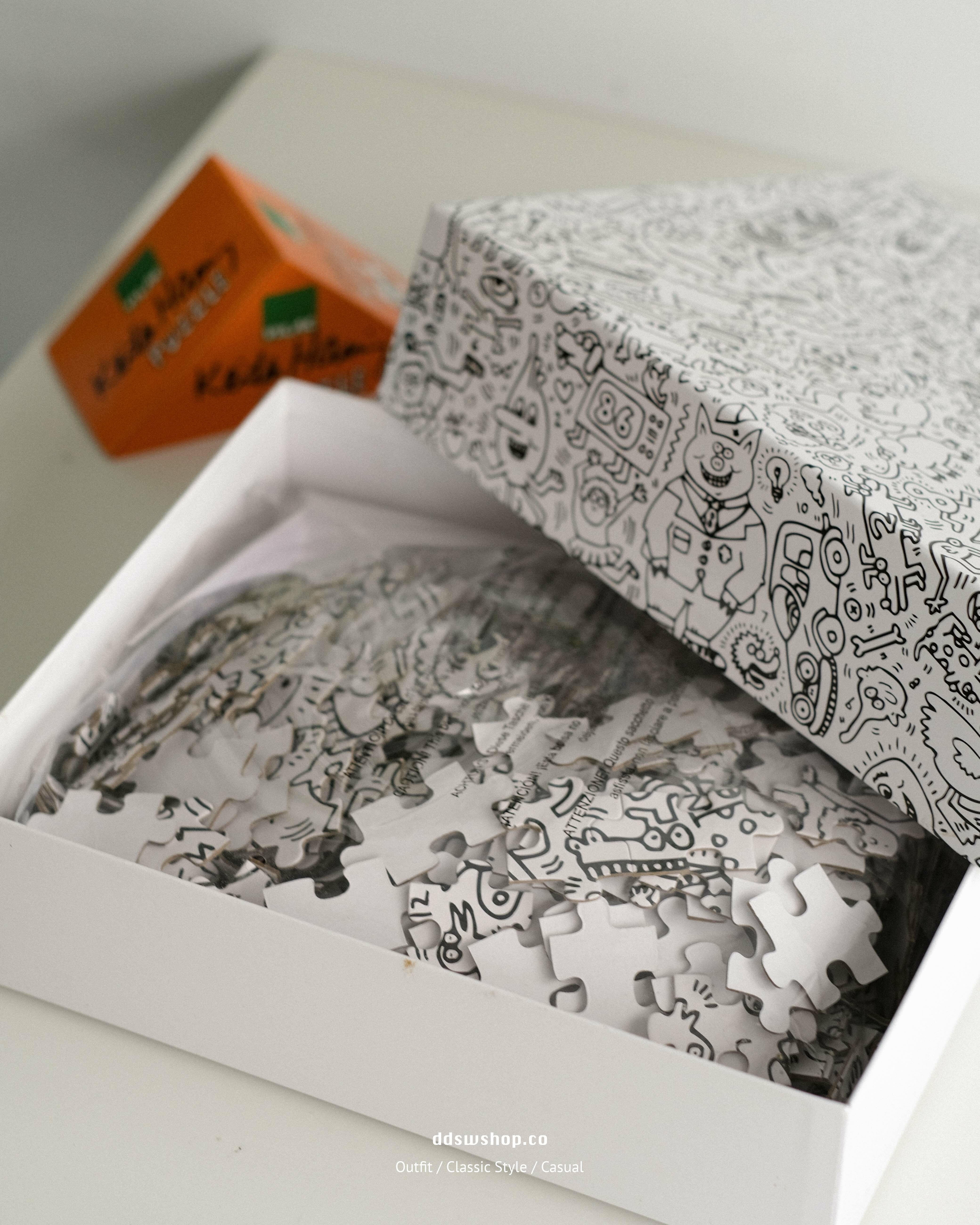 Keith Haring Puzzle 收藏拼圖 500片 黑白塗鴉