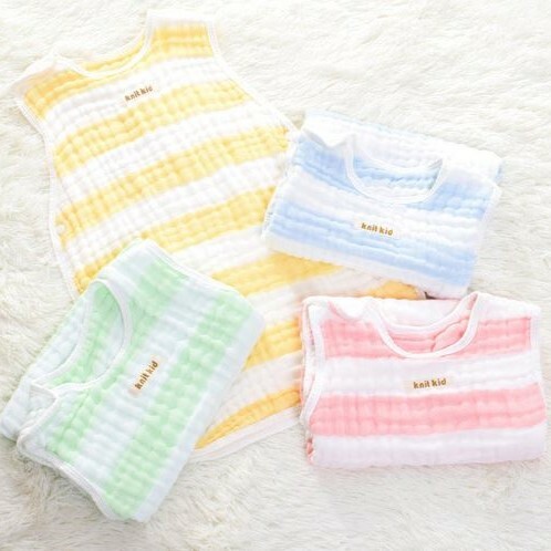 六層紗條紋背心式防踢被30x62-4款