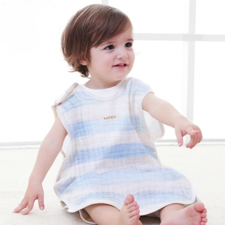 六層紗條紋背心式防踢被30x62-4款