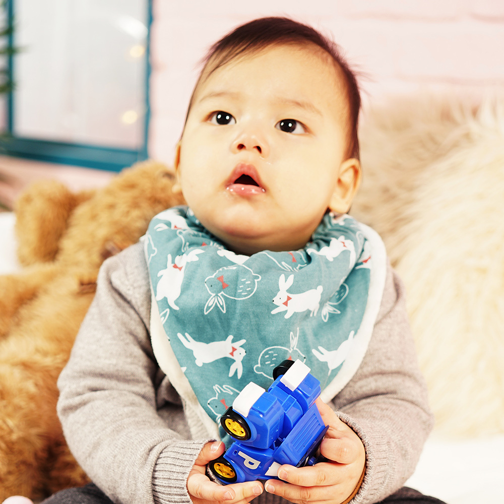 柔軟雙層加絨保暖三角口水圍巾-5款